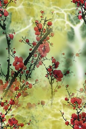 梅花印花华亿平台图片