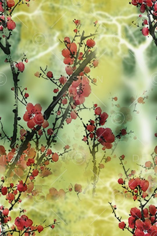 梅花印花华亿平台图片