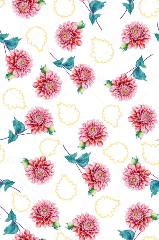 清爽底花卉印花华亿平台图片