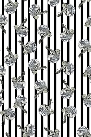 美人鱼印花华亿平台图片