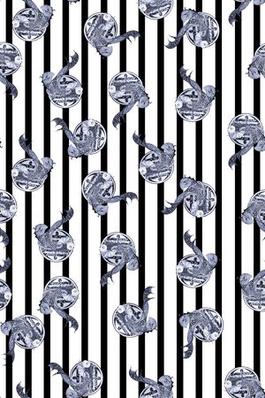 美人鱼印花华亿平台图片