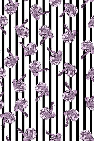 美人鱼印花华亿平台图片