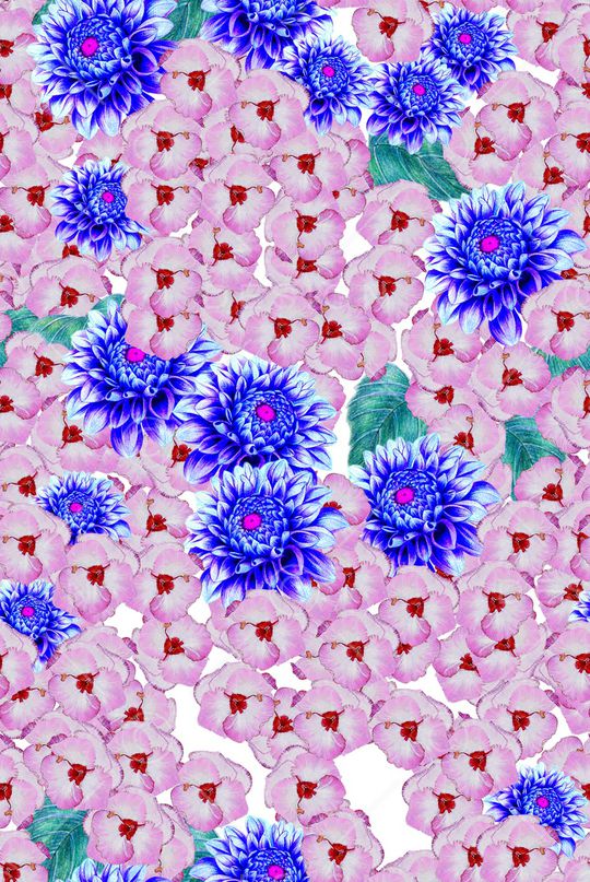 花卉印花华亿平台图片