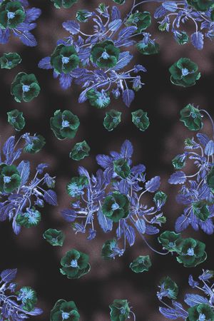 清爽底花卉印花华亿平台图片