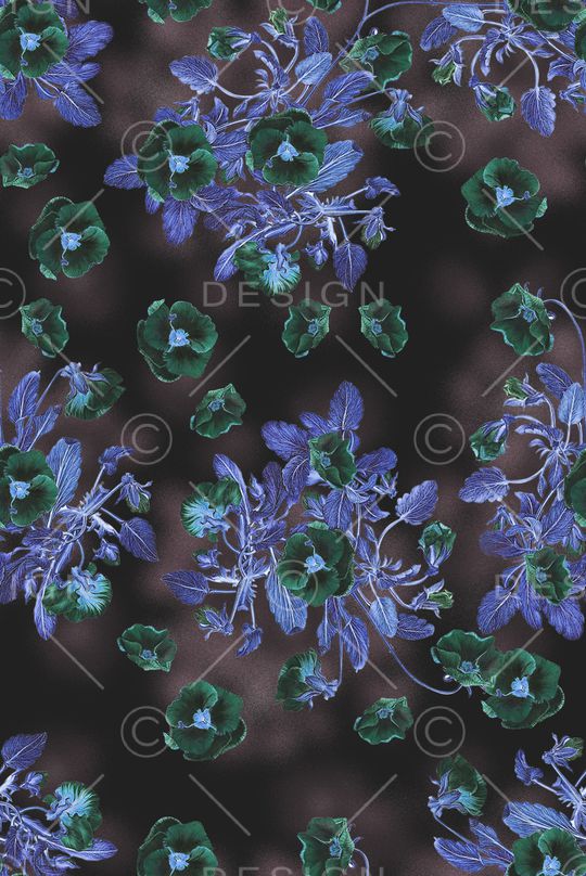 清爽底花卉印花华亿平台图片