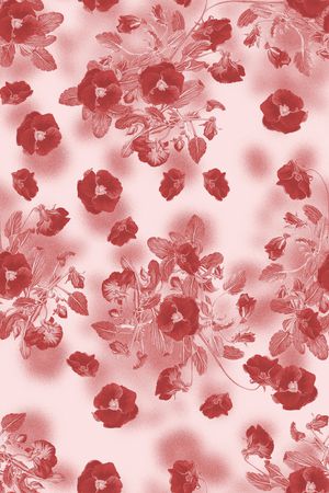 清爽底花卉印花华亿平台图片