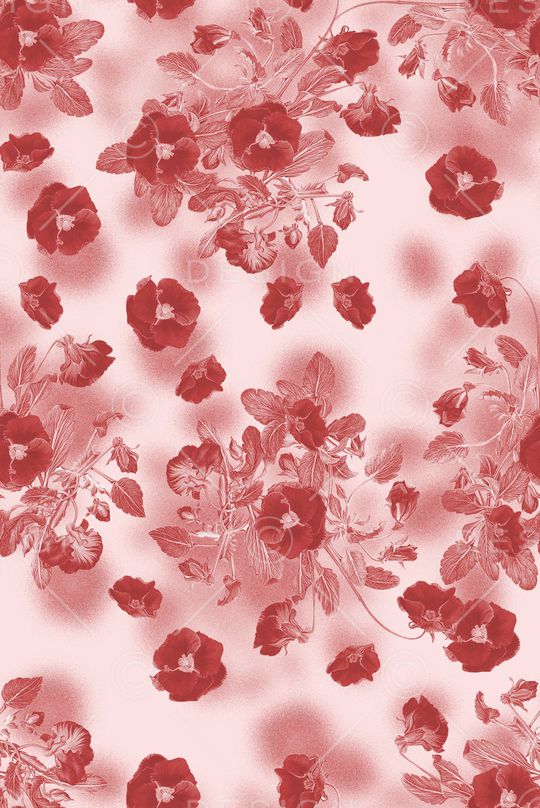 清爽底花卉印花华亿平台图片