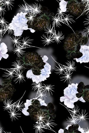 花卉印花华亿平台图片