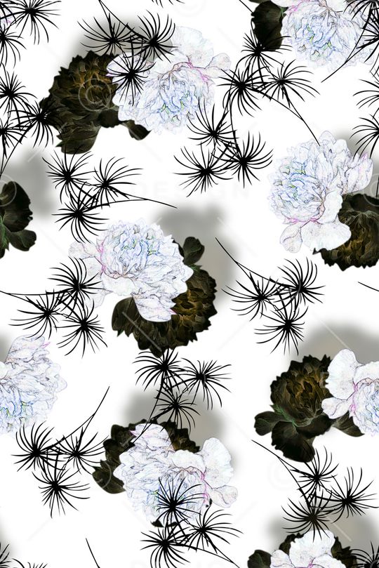 花卉印花华亿平台图片