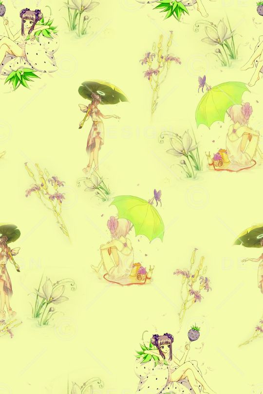 清爽底花卉印花华亿平台图片