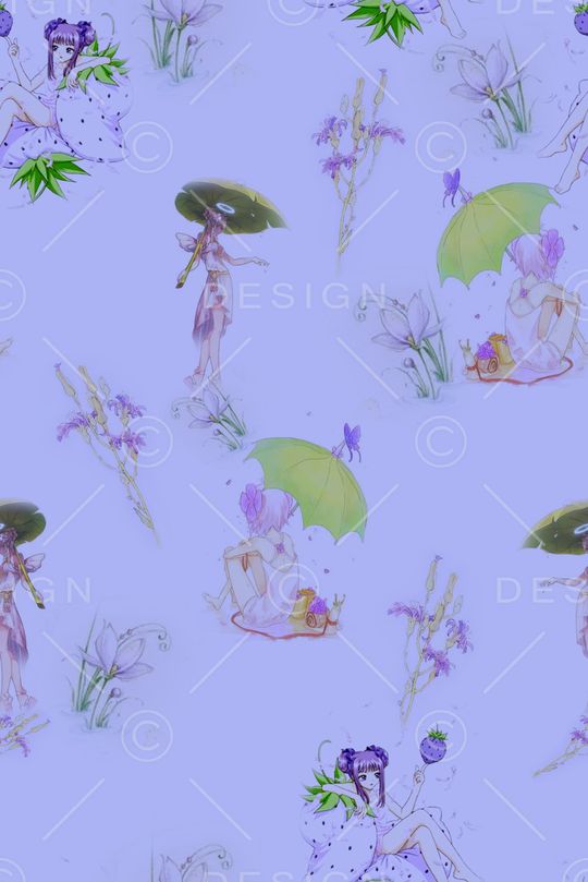 清爽底花卉印花华亿平台图片