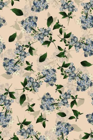 清爽底花卉印花华亿平台图片