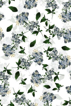 清爽底花卉印花华亿平台图片