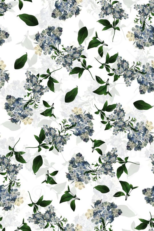 清爽底花卉印花华亿平台图片