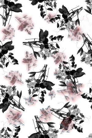 清爽底花卉印花华亿平台图片