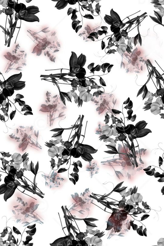 清爽底花卉印花华亿平台图片