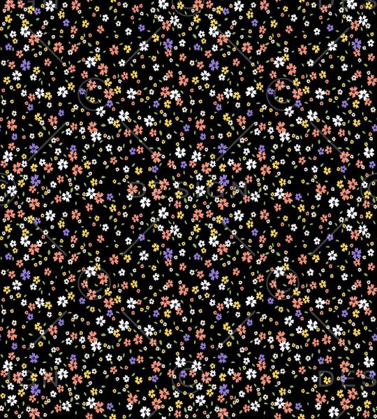 清爽底花卉印花华亿平台图片