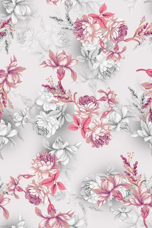 花卉印花华亿平台图片