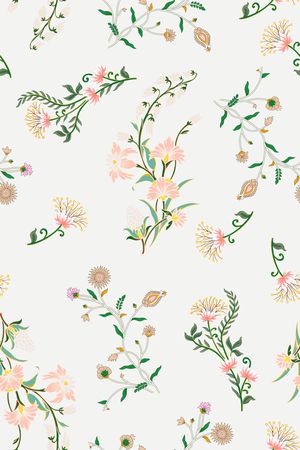 清爽底花卉印花华亿平台图片