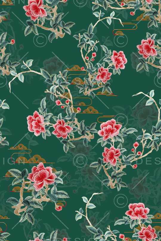 花卉印花华亿平台图片