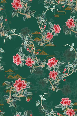 花卉印花华亿平台图片