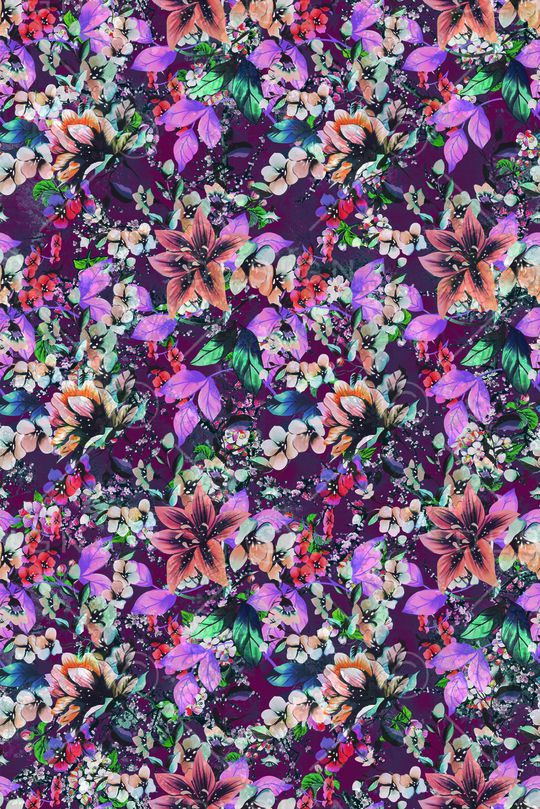 花卉印花华亿平台图片