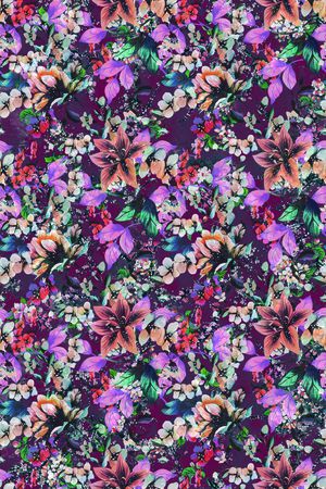 花卉印花华亿平台图片