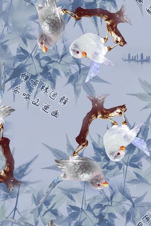 花鸟印花华亿平台图片