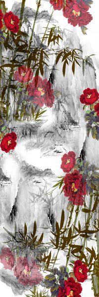 中长巾印花华亿平台图片