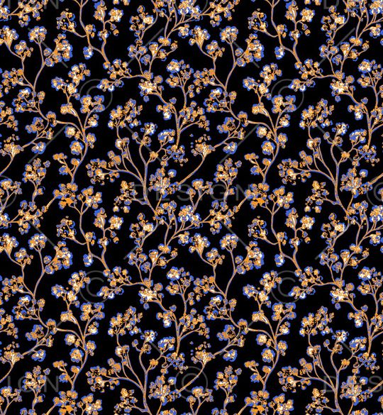 清爽底花卉印花华亿平台图片