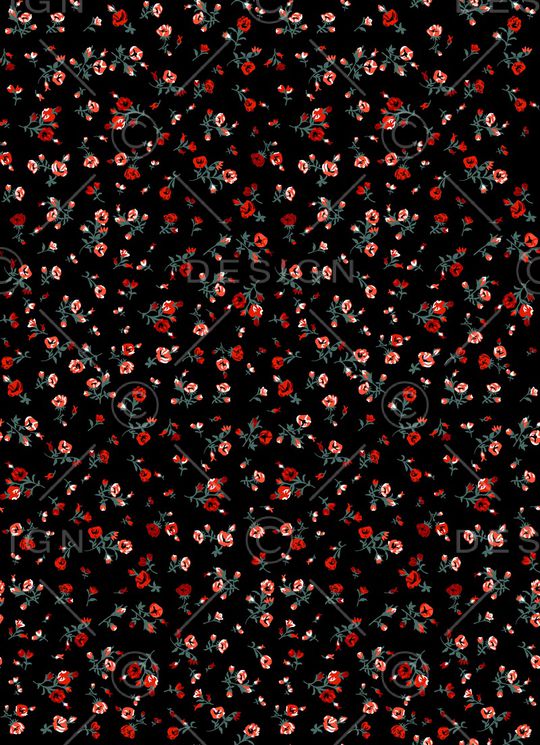 清爽底花卉印花华亿平台图片