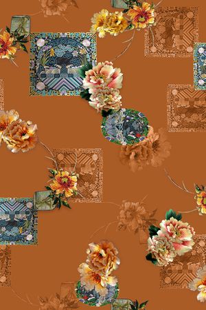 花卉印花华亿平台图片