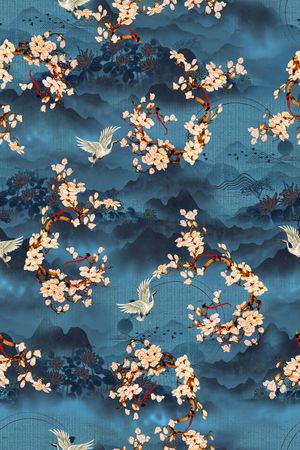 花卉印花华亿平台图片