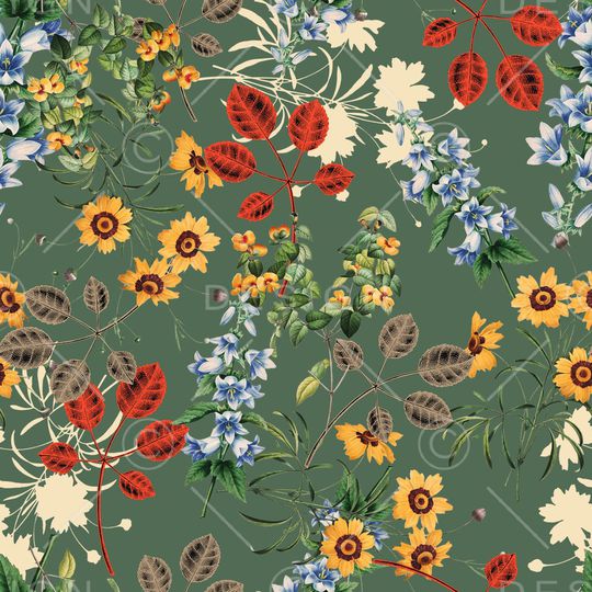 绿植树叶印花华亿平台图片