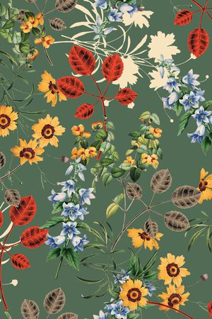 绿植树叶印花华亿平台图片