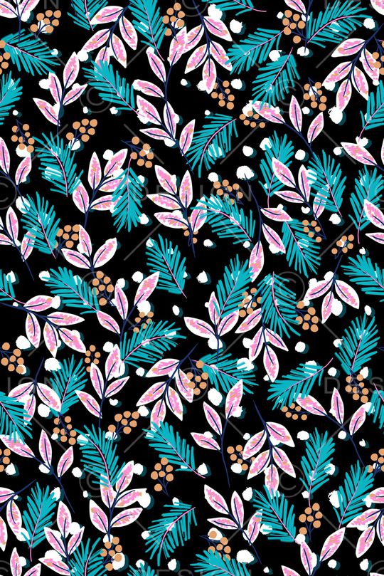 绿植树叶印花华亿平台图片