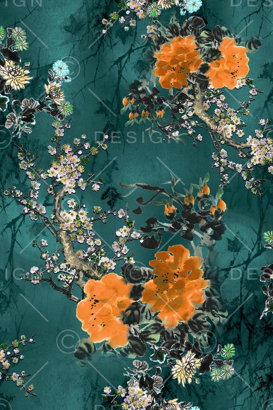 花卉印花华亿平台图片