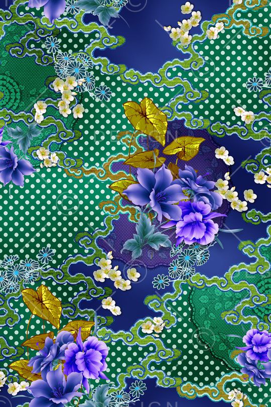 花卉印花华亿平台图片