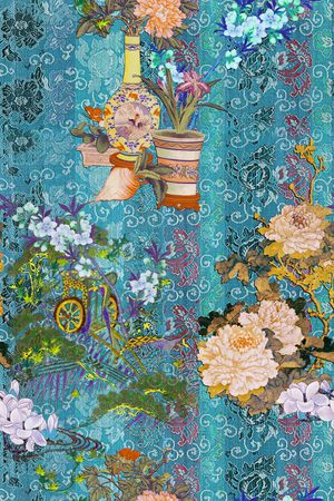 花卉印花华亿平台图片