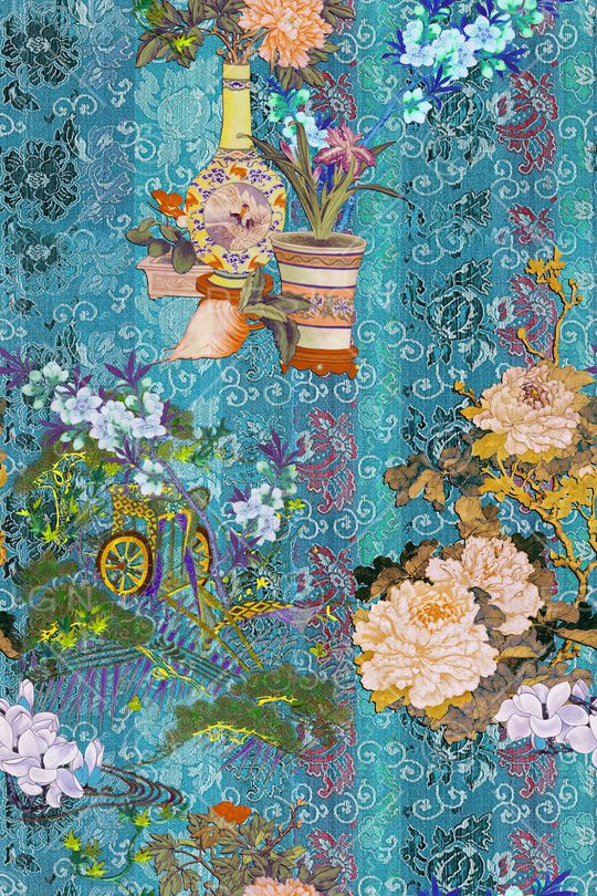 花卉印花华亿平台图片