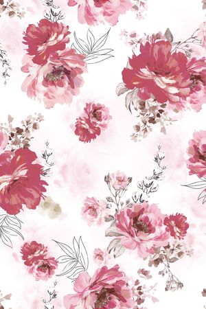 民族花卉印花华亿平台图片