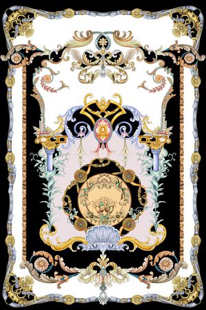 宫廷风印花华亿平台图片