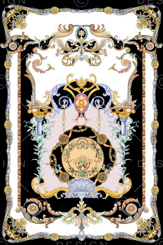 宫廷风印花华亿平台图片