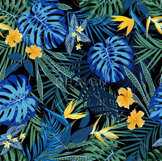 绿植树叶印花华亿平台图片