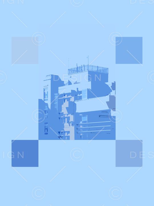 蓝色印花华亿平台图片