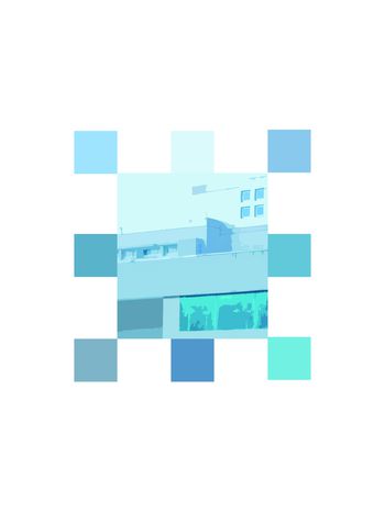 蓝色印花华亿平台图片