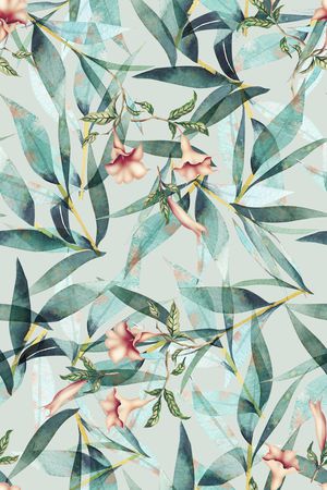 绿植树叶印花华亿平台图片