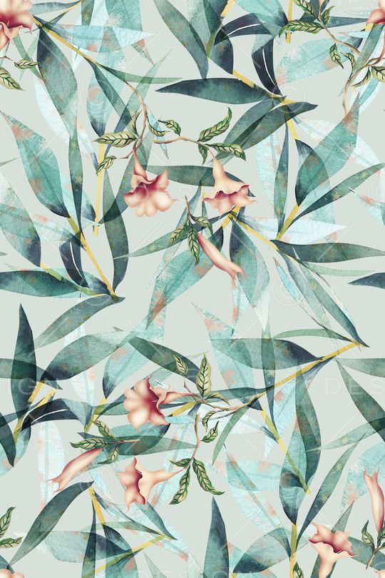 绿植树叶印花华亿平台图片