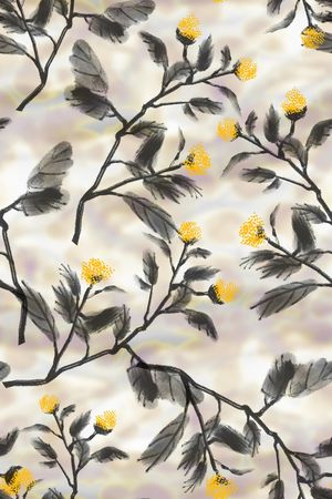 水墨风印花华亿平台图片