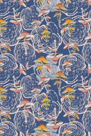 蘑菇印花华亿平台图片